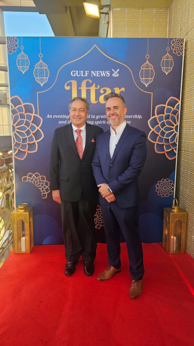 Pleased to attend the Gulf News Iftar and meet Mr. Mark Thompson, Editor-in-Chief of Gulf News. An excellent evening of meaningful dialogue, partnership and reflection in the spirit of Ramadan. Appreciation to the Gulf News team for the warm hospitality.

<a href="/gulf_news/">Gulf News</a>