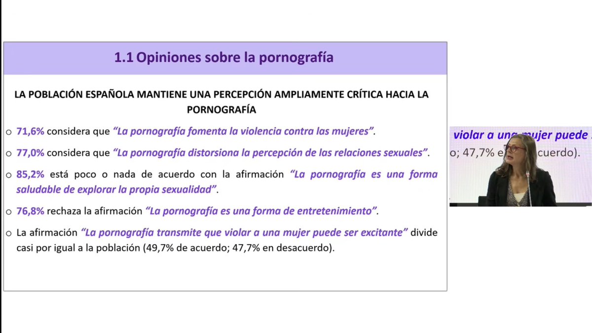 Resulta preocupante que casi un 48% de la población encuestada por el <a href="/CIS_Institucion/">Centro de Investigaciones Sociológicas</a> para <a href="/IgualdadGob/">Ministerio de Igualdad</a> sobre “Percepción Social de la #Prostitución” responda que no está de acuerdo con la afirmación “La pornografía transmite que violar a una mujer puede ser excitante”… 🤦‍♀️