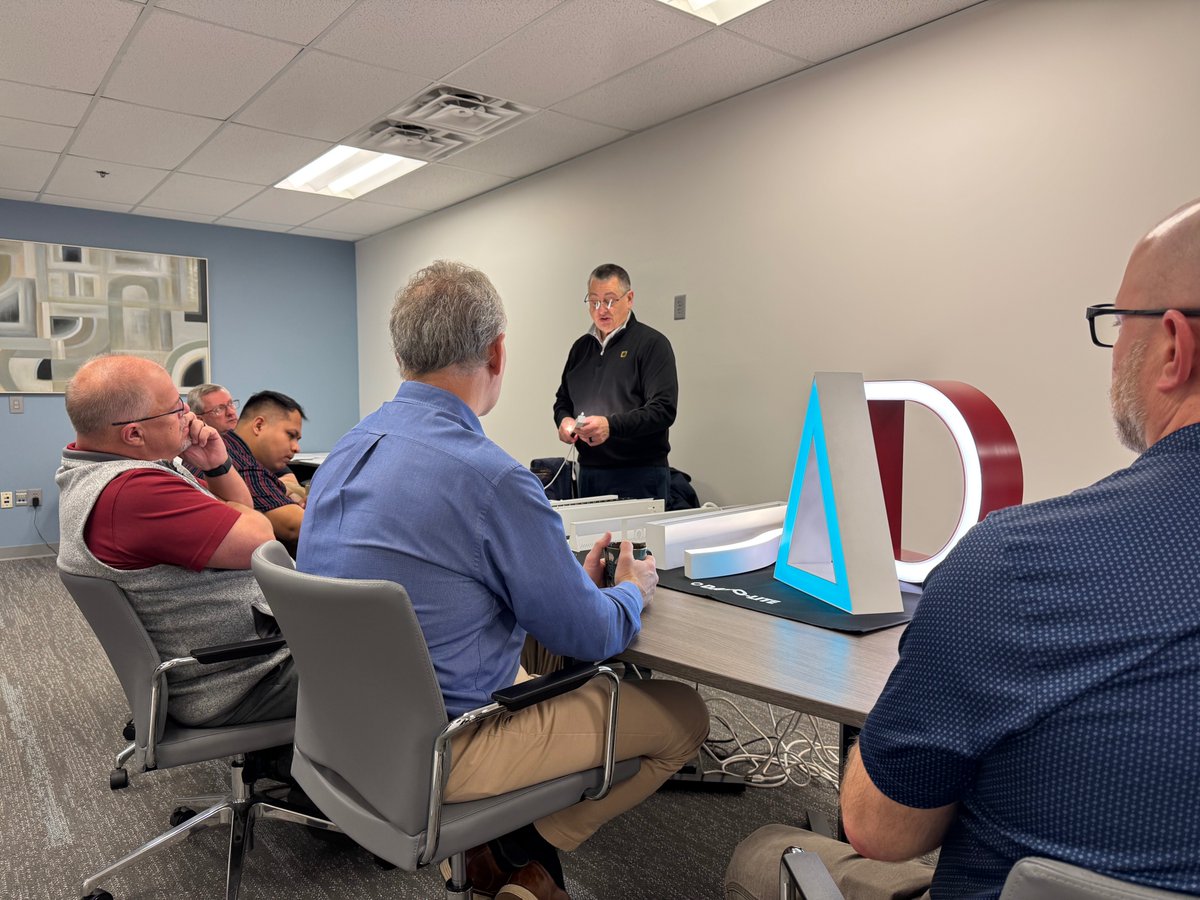 DayOLiteMFG's tweet photo. On a recent trip with Jeff Hydrick of FRM Lighting &amp; Controls, George Kottakis - Day-O-Lite’s National Sales Manager - stopped by Sims Group in Irmo, SC, for an energizing product showcase. George highlighted Day-O-Lite’s newest offerings

sales@dayolite.com https://t.co/b5aPi01CHJ