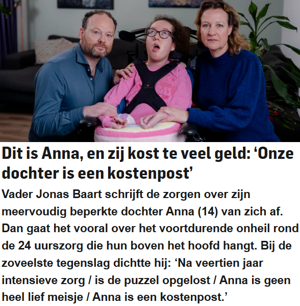 Matthijs85's tweet photo. "Na 14 jaar intensieve zorg
is de puzzel opgelost
Anna is geen heel lief meisje
Anna is een kostenpost." 😢
"Anna mag niet meer logeren
Wij zijn echt ten einde raad
Gaan oplossing voor haar zoeken
Maar weten dat die niet bestaat" https://t.co/UdsA5DoJrh