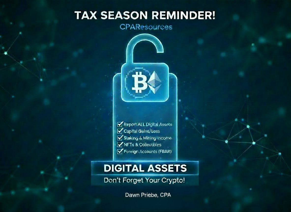 dawn_cpa's tweet photo. Reminders for taxpayers about digital assets. See my blog for details: https://t.co/PMoYBsXiMR https://t.co/mbNTMt1AVm