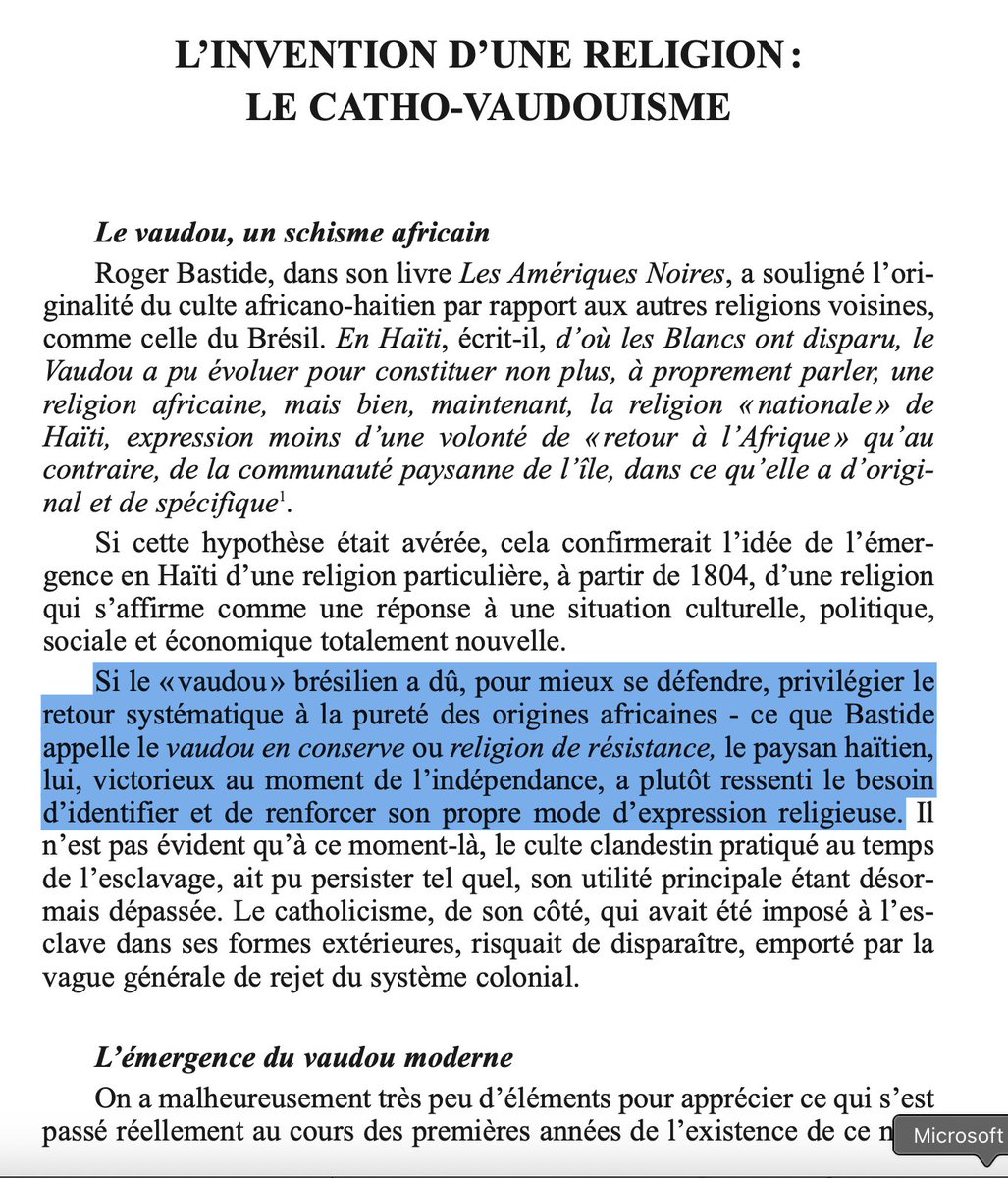 venajozef's tweet photo. passages intéressants sur les conditions d'émergence du vaudou haïtien extrait du livre de Gérard Barthélémy "Créoles - Bossales: Conflit en Haïti" https://t.co/8fjLzIs9pX