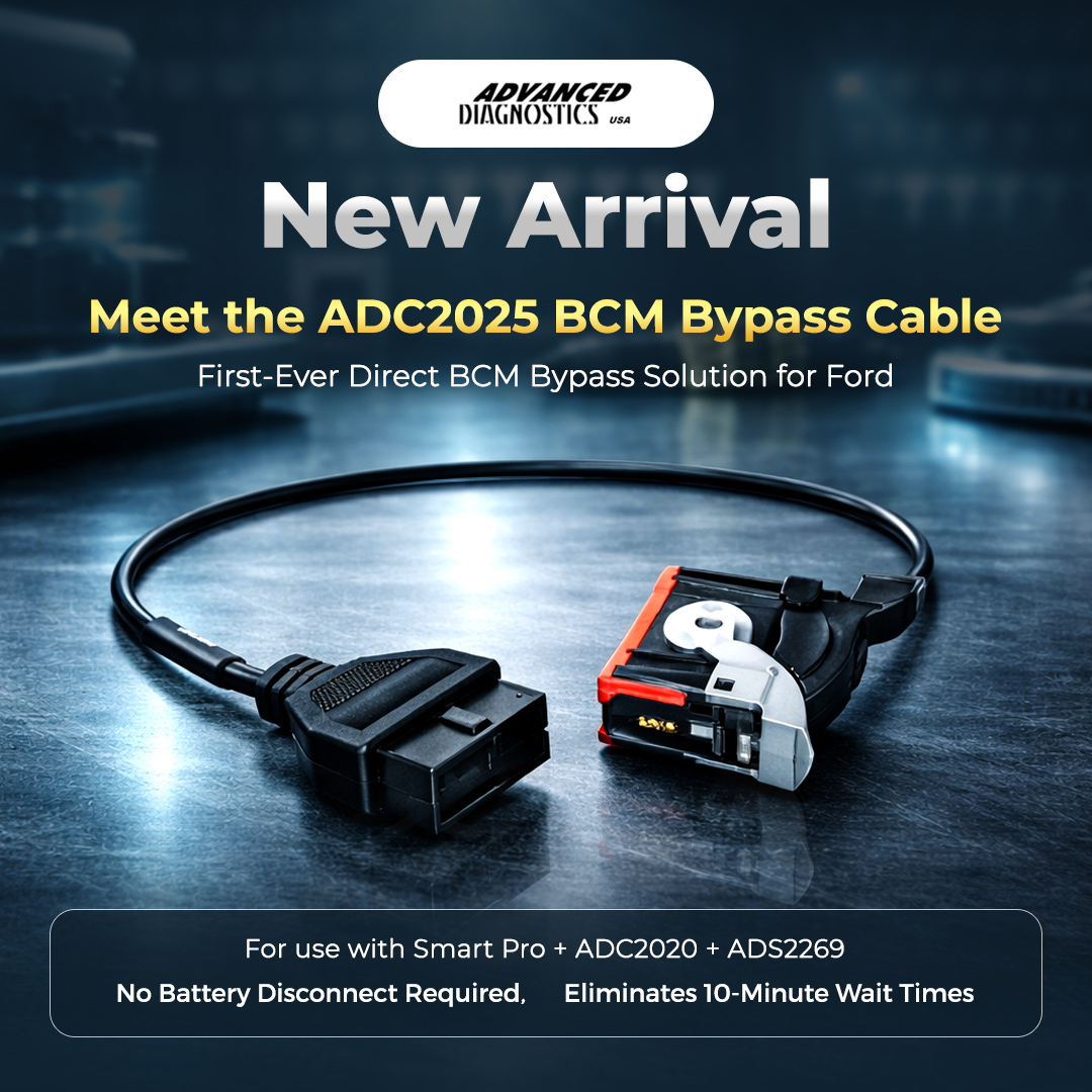 LksmithKeyless's tweet image. 🚨 New Arrival: ADC2025 BCM Bypass Cable

✔ Direct Ford BCM bypass
✔ No battery disconnect
✔ No 10-min wait
✔ Works with Smart Pro + ADC2020 + ADS2269
Work smarter. Save time. Boost efficiency.
🔗 locksmithkeyless.com/products/advan…
#Locksmith #AutomotiveLocksmith #KeyProgramming