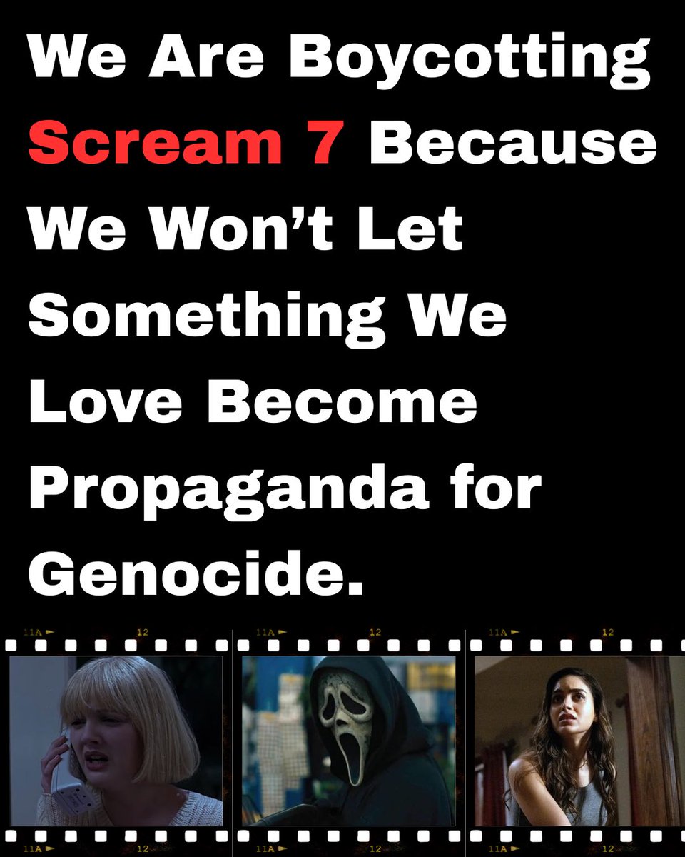 BoycottScream7's tweet photo. We know why we Boycott Scream 7. ❤️🇵🇸✊ https://t.co/oxgPN92VzT