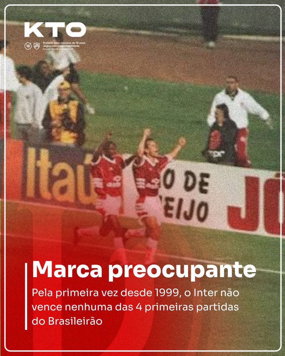 Infernodestino's tweet photo. DADO PREOCUPANTE!

👉 Pela primeira vez desde 1999, o Inter não vence nenhuma das 4 primeiras partidas do Brasileirão. Na atual edição, o colorado perdeu para o Athletico, empatou com o Flamengo, perdeu para o Palmeiras e ficou no 1 a 1 com o Remo.

📸 Reprodução https://t.co/AWtS0skhC0