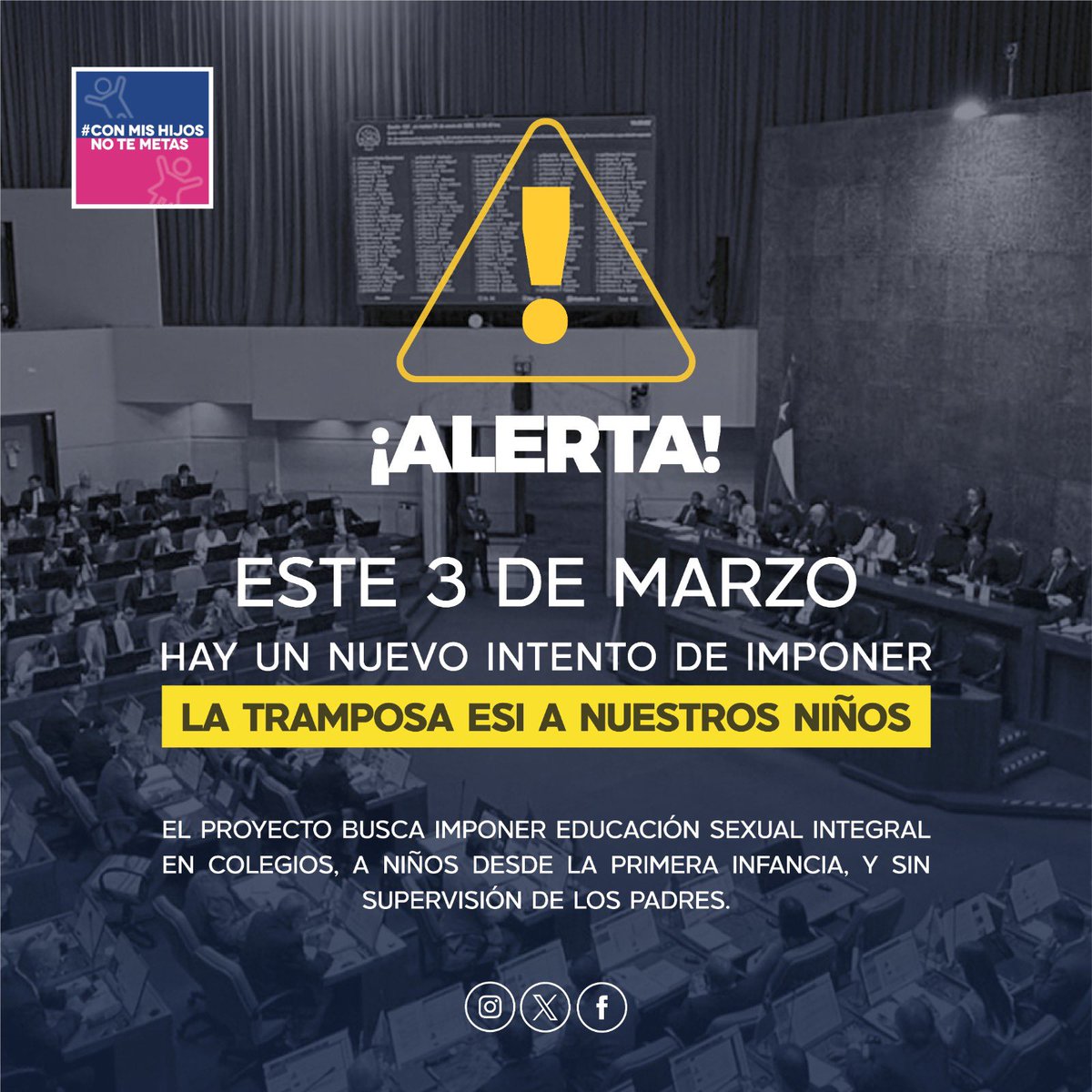 ¡ALERTA PADRES Y APODERADOS! 
No olvidemos que nuevamente se activa el Congreso, y el martes 3 de marzo, se vota #ESI en la Comisión de Educación.
Conoce a los diputados que votarán,ingresando a la web de la cámara – comisión de educación. 
#ConMisHijosNoTeMetas🇨🇱 <a href="/SchubertRubio/">Stephan Schubert Diputado 👍🇨🇱</a>
