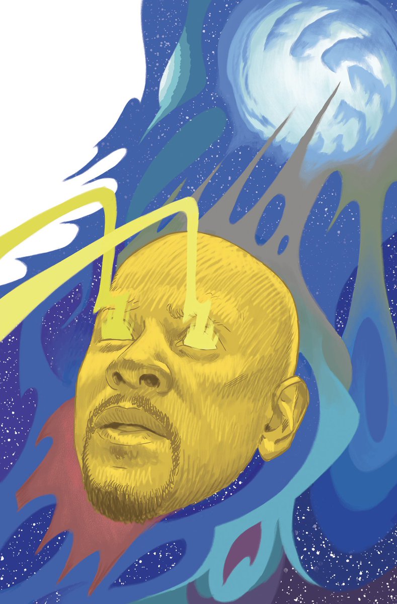 Star Trek: Omega cover idea. I first did sketches erroneously thinking Omega was the end of Lore War and needed to be in that yellow/blue style. Turns out it was the end of the whole series, so I did a totally different set of ideas. I still like the psychedelic options though.