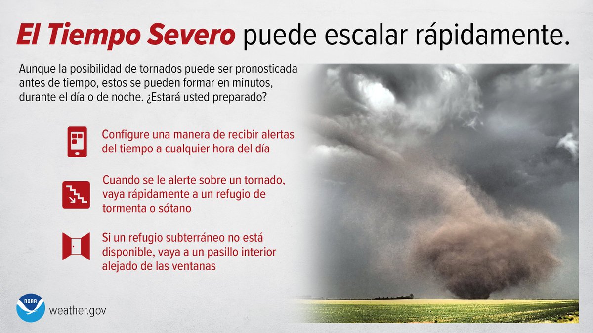 NWSMemphis's tweet photo. Tornadoes escalate quicky! Be ready to seek shelter when severe weather, including tornadoes,  strike! #arwx #ARSWAW2026 https://t.co/Xv84KfTK9j