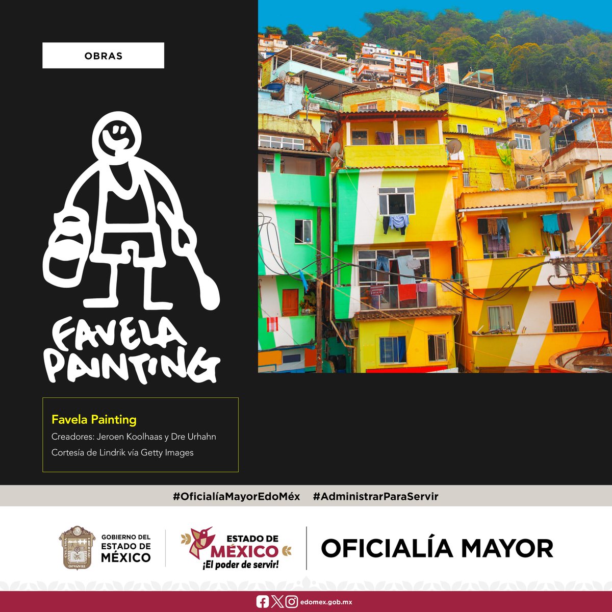 agem_mex's tweet image. Una iniciativa pictórica que 20 años después se convirtió en un modelo de #urbanismo social, es la #obra de #FavelaPainting, un proyecto de #JeroenKoolhaas y @DreUrhahn, el cual dignificó a comunidades marginadas a través del #arte.
#ArchivosParaServir
#AGEMÉX