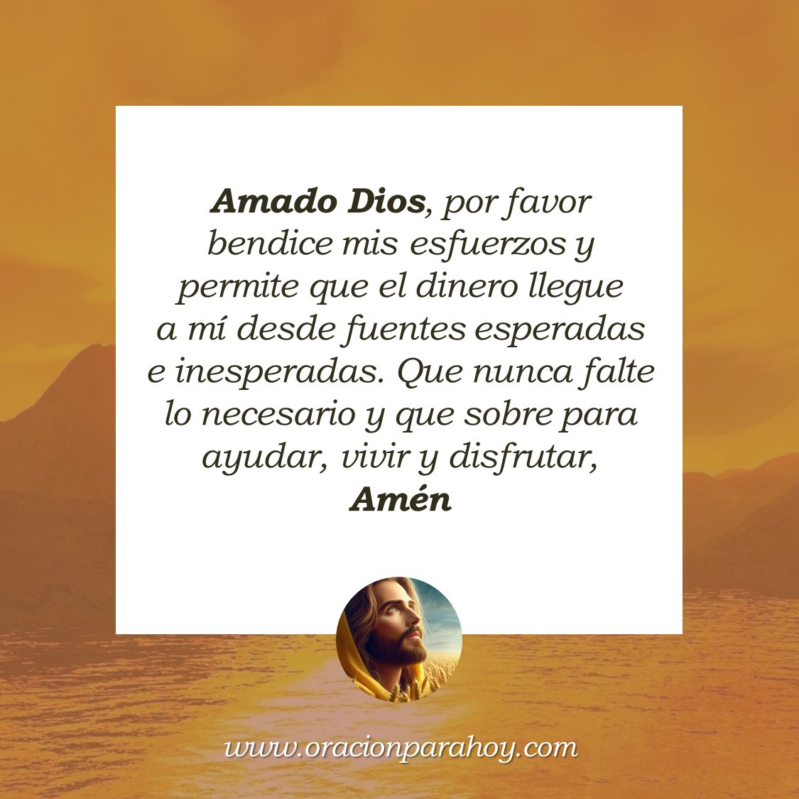 OracionParaHoy's tweet photo. ORACIÓN MILAGROSA PARA ATRAER MUCHO DINERO: Señor, necesito un milagro financiero en mi vida. Por favor abre caminos de prosperidad, que el dinero llegue a mi vida en abundancia y pueda vivir con paz, tranquilidad y bienestar.

Mira este vídeo en: https://t.co/sziLCR1Enj ✨ https://t.co/9eA2vYfHWk