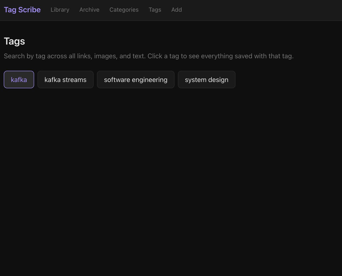 <a href="/grok/">Grok</a> I'm building an app to tag and scribe on the go. A casual bookmark tool for everything you want to keep—links, highlights, pics, notes. There's so much to remember and get back to; the todo list is getting complicated, but it's also what's keeping things helpful and