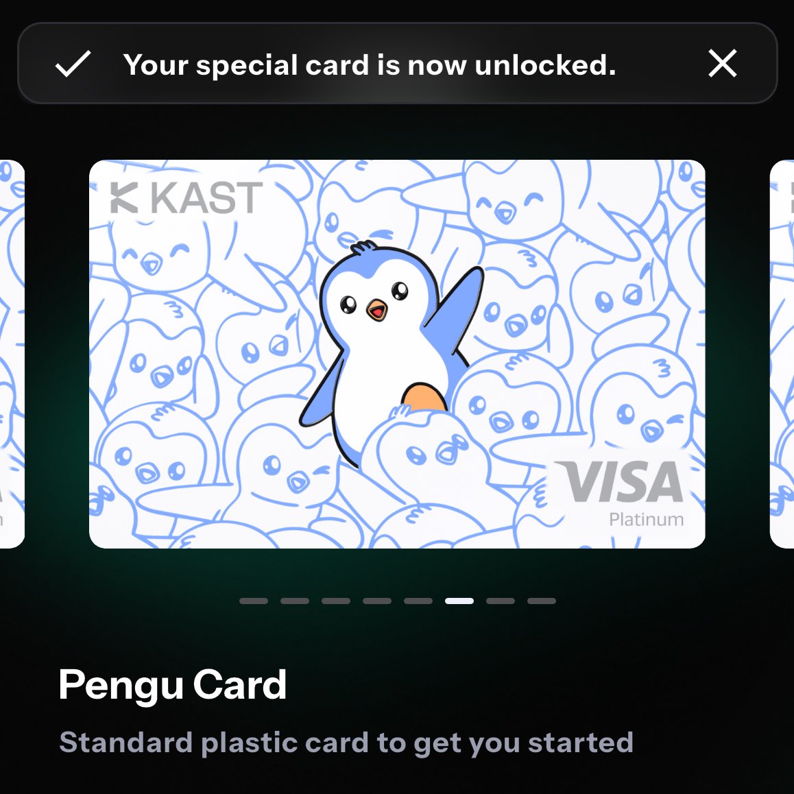 WIN A <a href="/KASTxyz/">KAST</a> x <a href="/pudgypenguins/">Pudgy Penguins</a> PENGU CARD! (i have three to give out) 🫵🏽💳

GM (today I’m leaving sf for <a href="/ns/">NS</a>) ✈️ 

HOW TO WIN GIVEAWAY:

1. RT this post! ♻️
2. Tag 3 friends! 🫂
3. Follow <a href="/RVAClassic/">Matt Sim</a>, <a href="/KASTxyz/">KAST</a> + <a href="/pudgypenguins/">Pudgy Penguins</a> 🐧