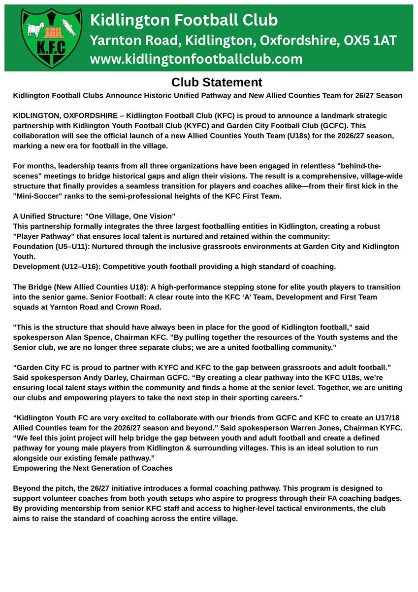 Kidlington FC tweet media