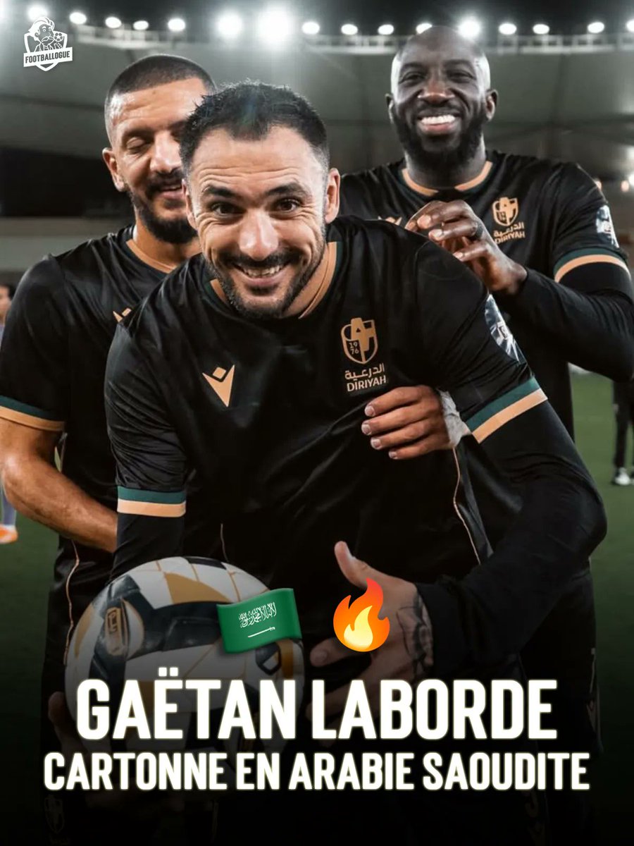 Des nouvelles de notre frenchy Gaëtan Laborde (31 ans), qui s'éclate en 𝗗𝟮 𝗦𝗔𝗢𝗨𝗗𝗜𝗘𝗡𝗡𝗘 ! 😭 🇸🇦

𝟮𝟰 𝗠𝗔𝗧𝗖𝗛𝗦 - 𝟮𝟱 𝗚/𝗔 😎

C'était vraiment un bon joueur de Ligue 1 pendant ses années rennaises et niçoises notamment !

Du soleil, des buts, de l'argent... Il est