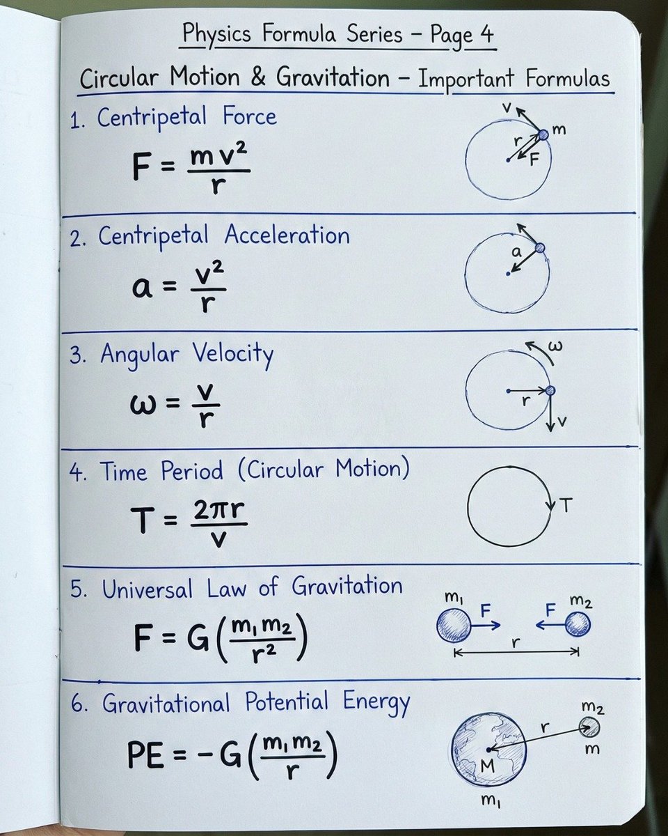 Circular Motion &amp; Gravitation – Quick Revision