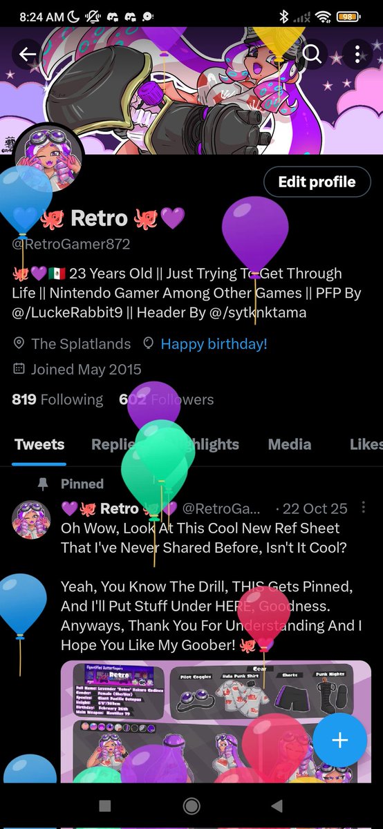 💜🐙 Retro 🐙💜 tweet media