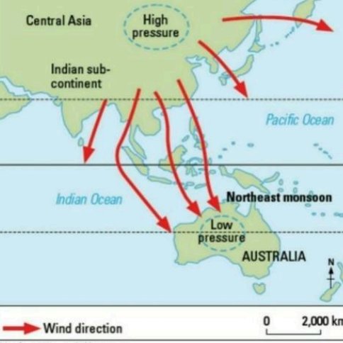 Monsun Asia lagi kuat, angin baratan dari barat daya lebih kencang dari biasanya. Fenomena biasa yang terjadi tiap puncak–akhir musim hujan