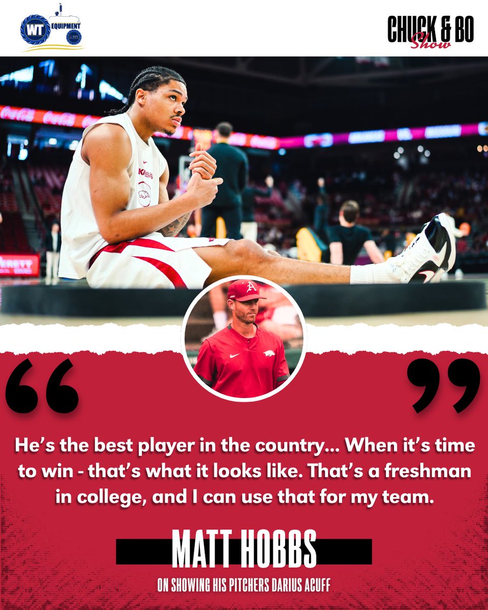 chuckandboshow's tweet photo. You’d be hard pressed to find a bigger Darius Acuff fan than Matt Hobbs ⚾️🏀 https://t.co/qRtORG1NMV