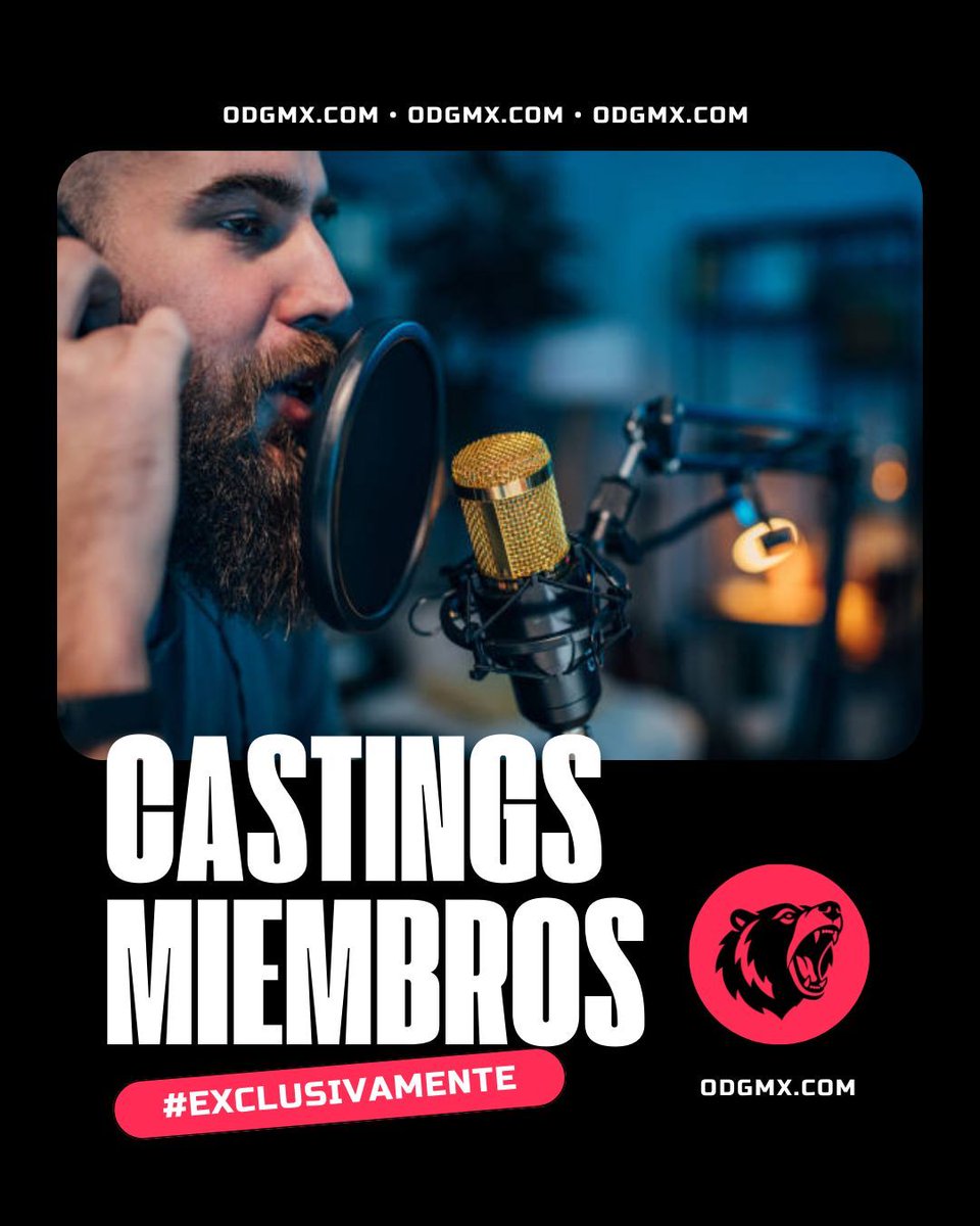 📢🎙️Casting en #ODGmx son Exclusivos Miembros 💛

#Locutora #Locutor #Locución #Casting #Publicidad #Castings 

📱wa.me/525515746945
