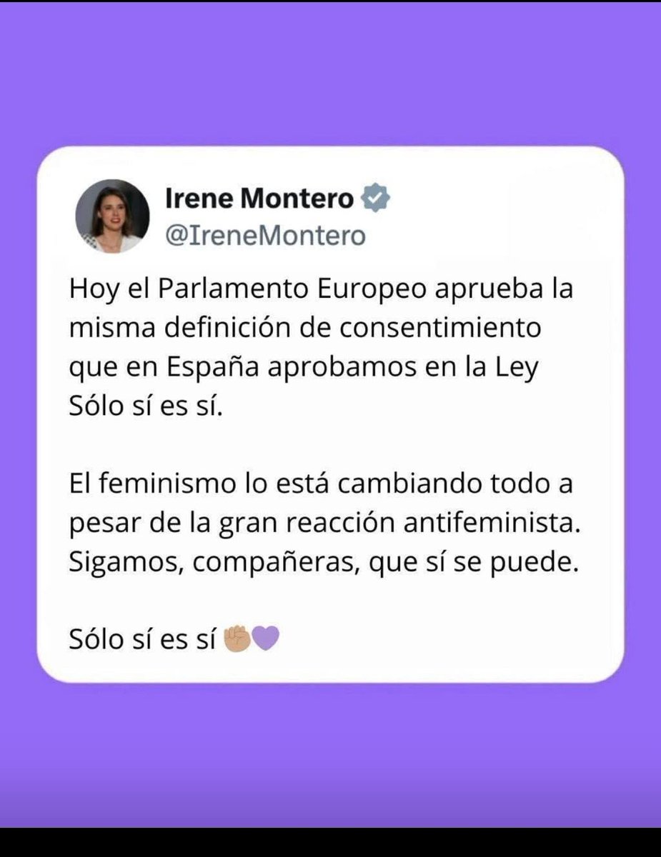 de esto por lo que sea no sale en medios, se acuerdan de todo lo que se dijo cuando se aprobó la ley.
al final <a href="/IreneMontero/">Irene Montero</a> tenía razón.