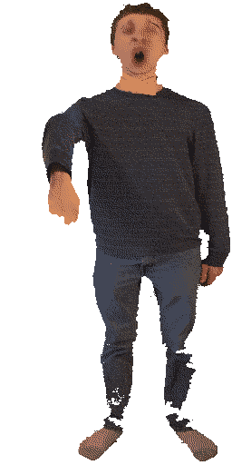 So like, what if the Principal looked like this normally and only lifted his hand up when chasing you for breaking a rule?