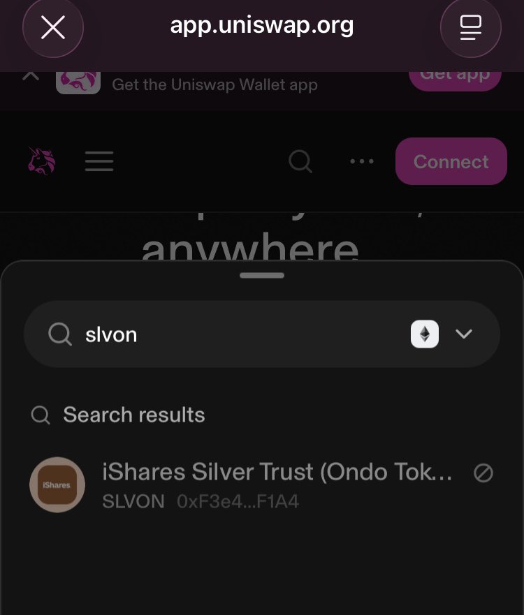 verothq's tweet photo. @Uniswap @flowdotbid Why blocking certain token swap like $SLVon 
No reason No announcement? https://t.co/7QIZmglatm