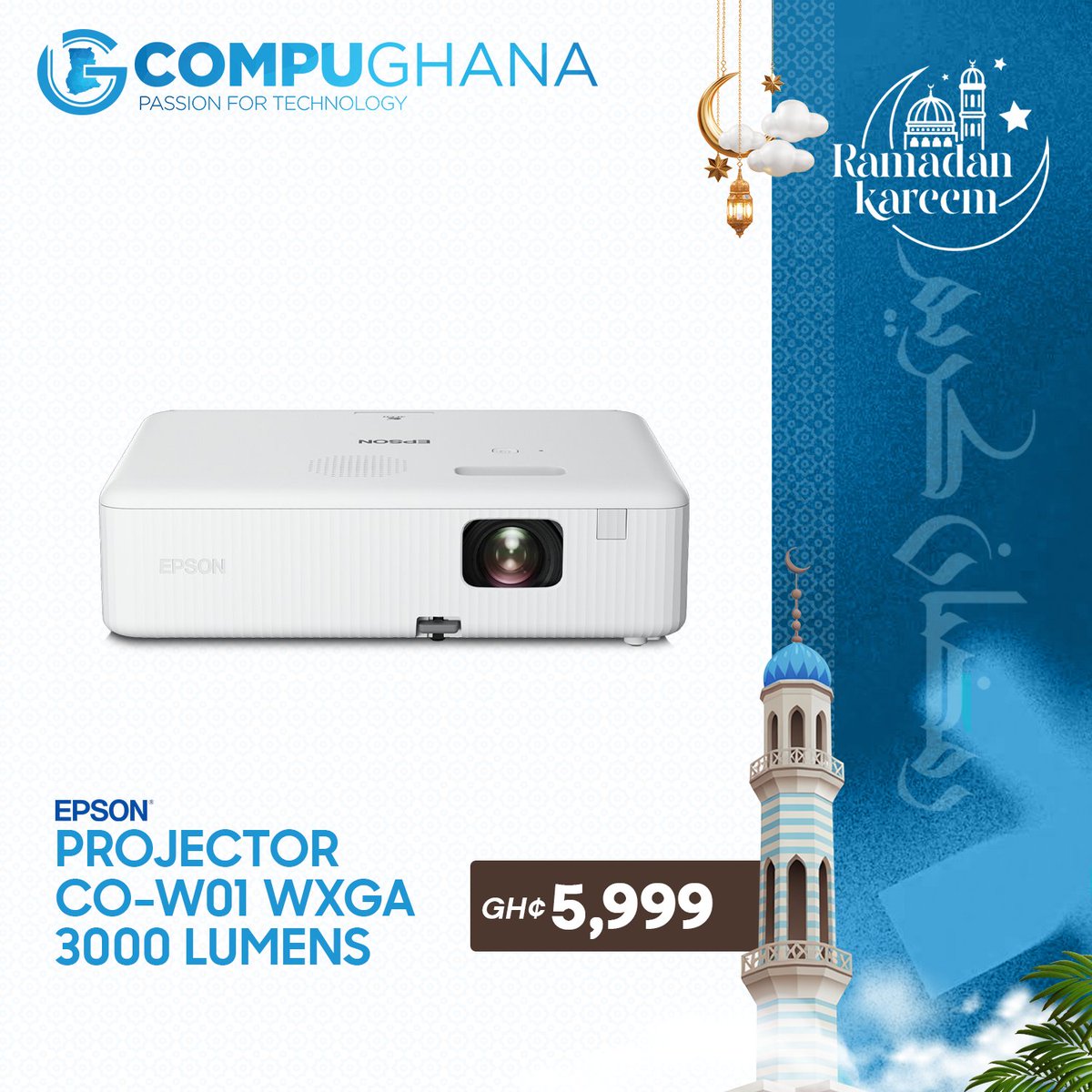 CompuGhanaLTD's tweet image. Get incredible discounts on top-quality projectors this Ramadan season at CompuGhana to transform your home into a cinema for your family gatherings. Shop in-store or online at compughana.com, or call 0302752020.

#CompuGhana #projectors #homecinema #RamadanKareem