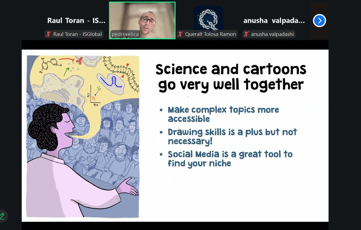 ArtsBasedEduc's tweet photo. In the #ScienceArt Summit participated: 
​- ​Chloe Lim: Science Ballons
​- @QueraltTolosa: #ScienceIllustration
​- @BryanWelm: Biology Sculptures
- ​Mesa Schumacher: #NaturalIllustrations
​- @pedromics - #ScienceCartoons
​- Philipp-Dexheimer - Handmade Installations https://t.co/g9ILAIFwrN