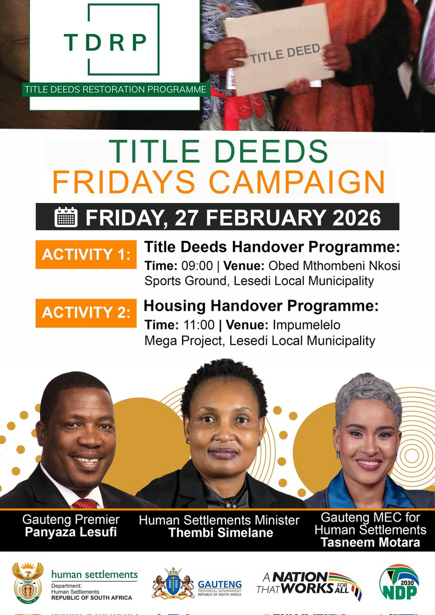 Department of Human Settlements tweet media