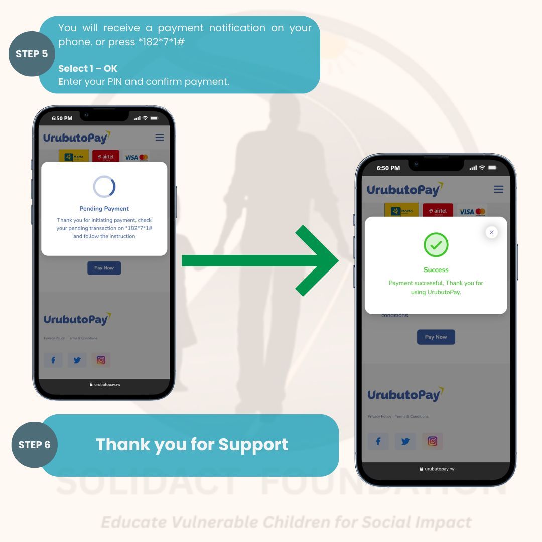 SolidactF's tweet photo. WELCOME TO OUR DONATION GUIDE
Follow the steps to support a child and help transform lives for generations to come.
Your Donation Makes Education Possible.
Thank you for investing in Rwanda’s children, the leaders of tomorrow. 🇷🇼

https://t.co/dZ9fF3la0u
#DonateNow #Education https://t.co/YYD5rq0ZjW