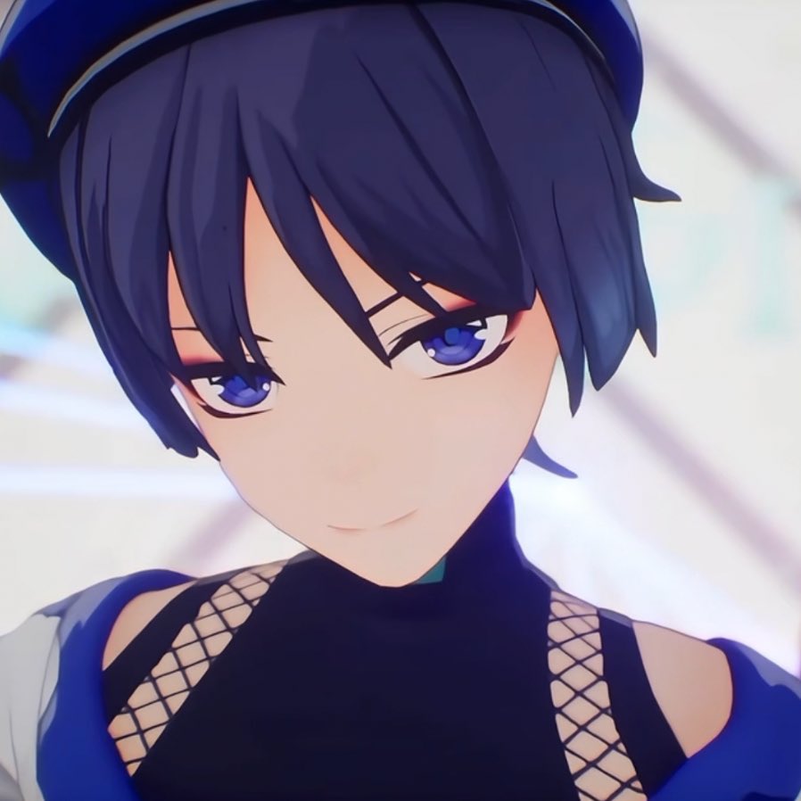 jellyscra's tweet photo. currently obsessed w aranagi scara, i love how the ends of his hair have a lighter blue tone in this universe https://t.co/voy4EFOYkl