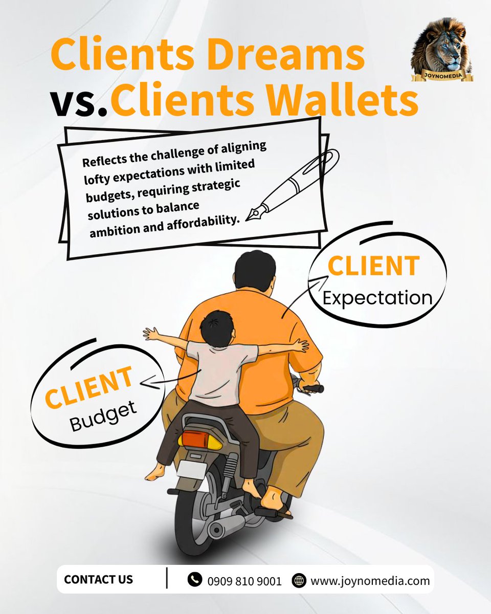 joynoinc's tweet photo. π‘ Balancing ambition with affordability for smart, creative marketing solutions.
Ready to meet your goals within budget?
π Contact us: 0909 810 9001
#ClientExpectations #StrategicSolutions #SmartMarketing #JoynoMedia https://t.co/BzIOTtC1IA