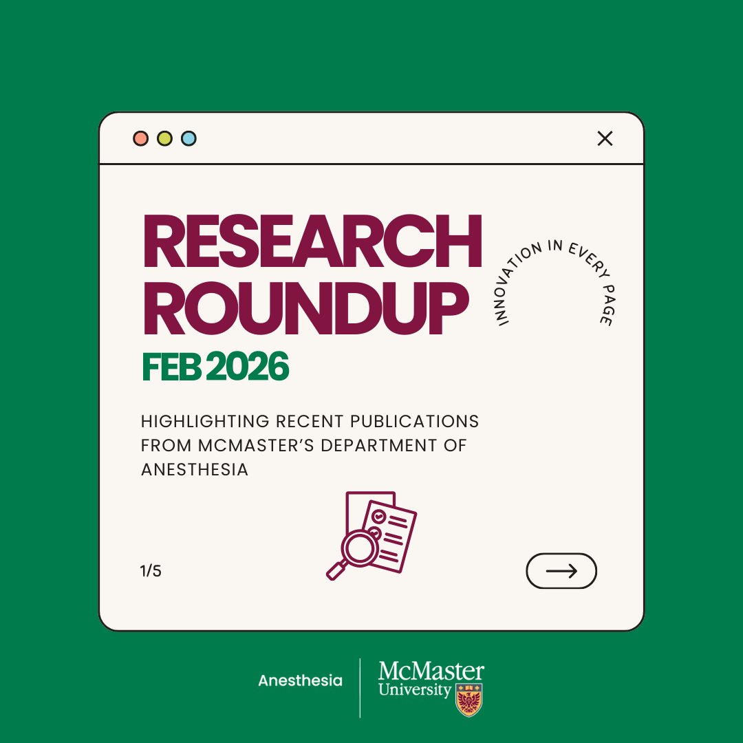 McMaster Anesthesia tweet media