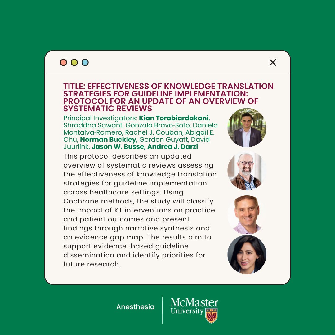 McMaster Anesthesia tweet media