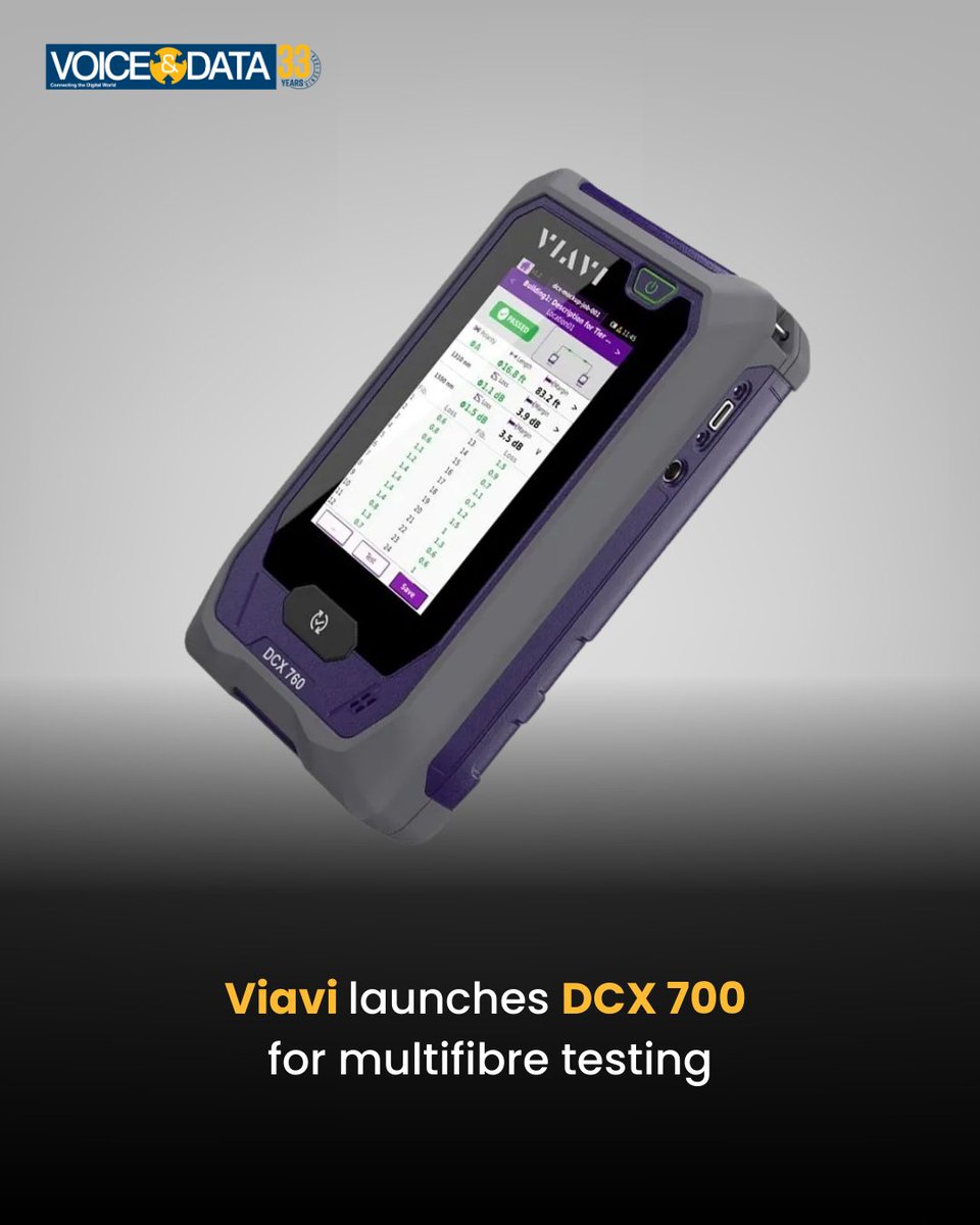 voicendata_'s tweet image. Viavi has launched the DCX 700 Tier 1 test set, enabling 24-fibre testing with automated workflows and modular adaptors for data centre certification.

Read More: voicendata.com/business-servi…

#VoiceAndData #Viavi #multifibre