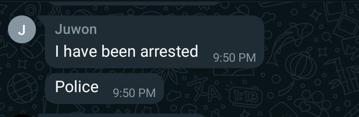 DamilojuJLT's tweet photo. @TunjiDisu1 we hope this is not how Activist and journalist would be disappearing in your tenure like they did under Kayode Egbetokun. The only reason your IRT team from the @PoliceNG could not deny that Juwon was with them on June 11, 2024 was this message. Kidnapping must stop https://t.co/uKuTywvPtg