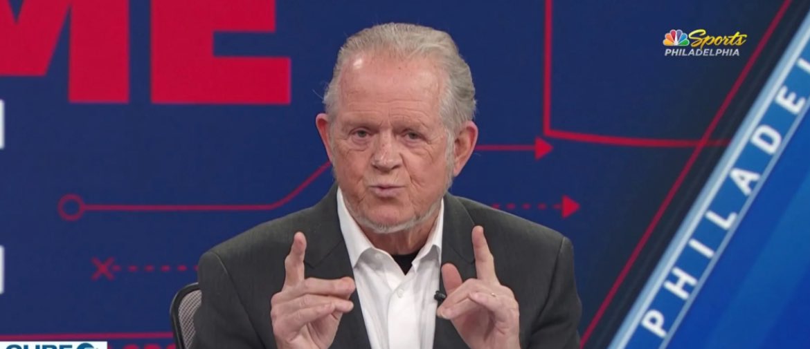 18michels's tweet photo. “As the game of baseball changes so does our coverage” and yet NBC Philly has had 84 yr old sleepy joe here cover Sixers since I can remember https://t.co/CUAKmf3kYC