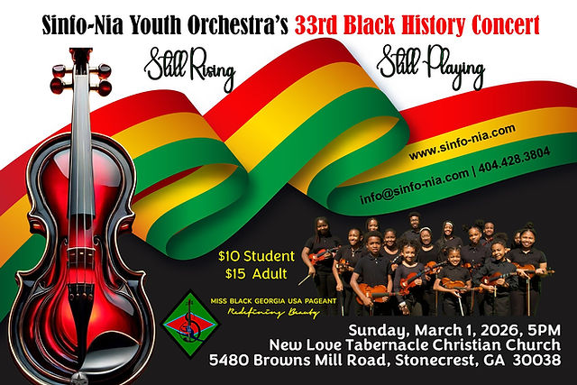We can't wait to celebrate with you on Sunday! 🎻🎶🔥🎉
#BlackHistoryMonth #Strings #violin #viola #cello #bass #piano
sinfo-nia.com/event-details/…
