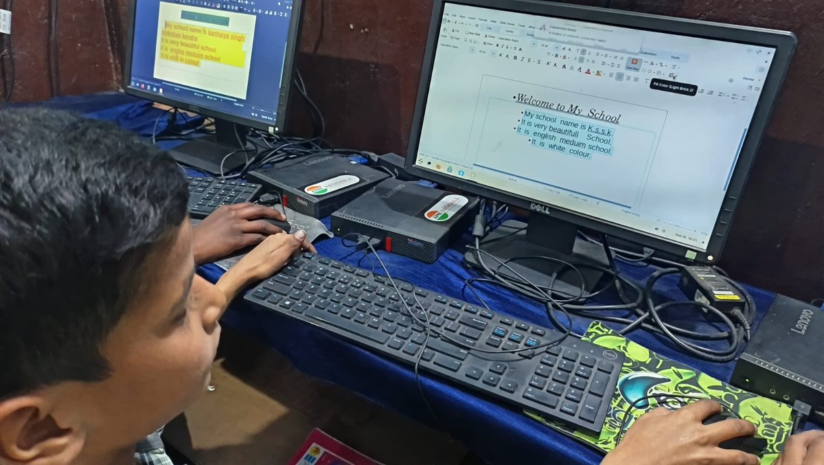 apnipathshalain's tweet photo. When the student turns into a PowerPoint Pro! 🤓💻 Creating a 'Welcome to My School' presentation, one click at a time. Who else loves adding bold text to their school projects? 😂
 #TechInClass #StudentLife #DigitalLearning" https://t.co/yBJASUuIci
