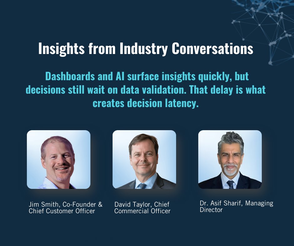 LoadSpring's tweet photo. Feb 2026: Industry update. Teams have data—but can’t trust it fast enough. Validation delays cause latency. This month: blogs and a webinar on governed data, AI for real-time decisions, and why cloud signals arrive too late. https://t.co/Yjzq1RzJis https://t.co/VY9oNSS39X