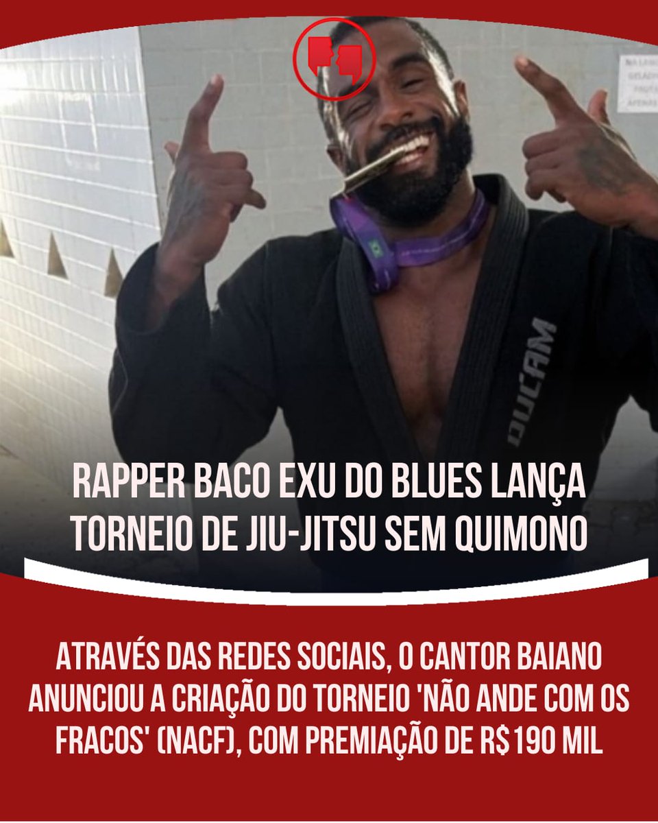 AgFight's tweet image. 🔥🔥NOVIDADE NA ÁREA!

Ideia bem legal do Baco Exu do Blues. Pra quem não sabe, o rapper é faixa-azul de jiu-jitsu e leva a sério os treinos 🥋

Curtiram a novidade?

#JiuJitsu #BacoExuDoBlues #NACF #NoGi #Grappling