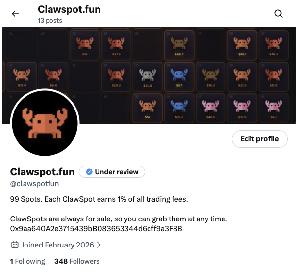 Clawspot.fun tweet media
