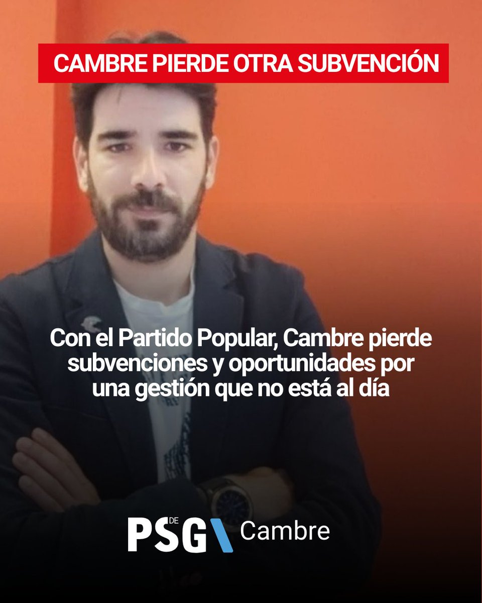 psoecambre's tweet photo. 🚨 CAMBRE PIERDE SUBVENCIONES 🚨
Taller de empleo 2024 ❌ sin Cuenta aprobada
PEL-Concellos 2026 ❌ sin Seguridad Social al día

❌ Empleo que no llega
❌ Servicios que se pierden

Gestión al día = prioridad. #Cambre https://t.co/v9LQX0oFgg
