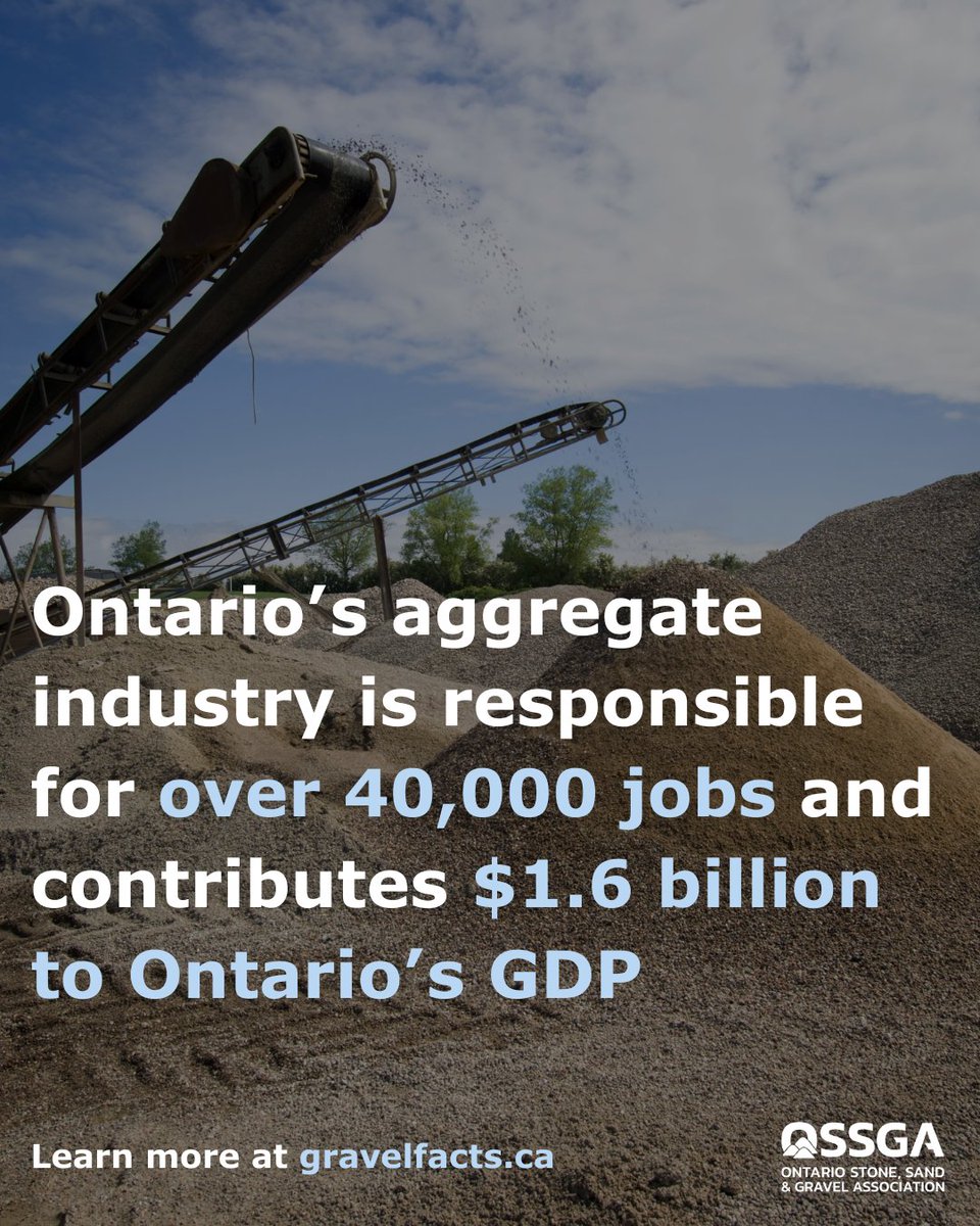 Ontario Stone, Sand & Gravel Association (OSSGA) tweet media