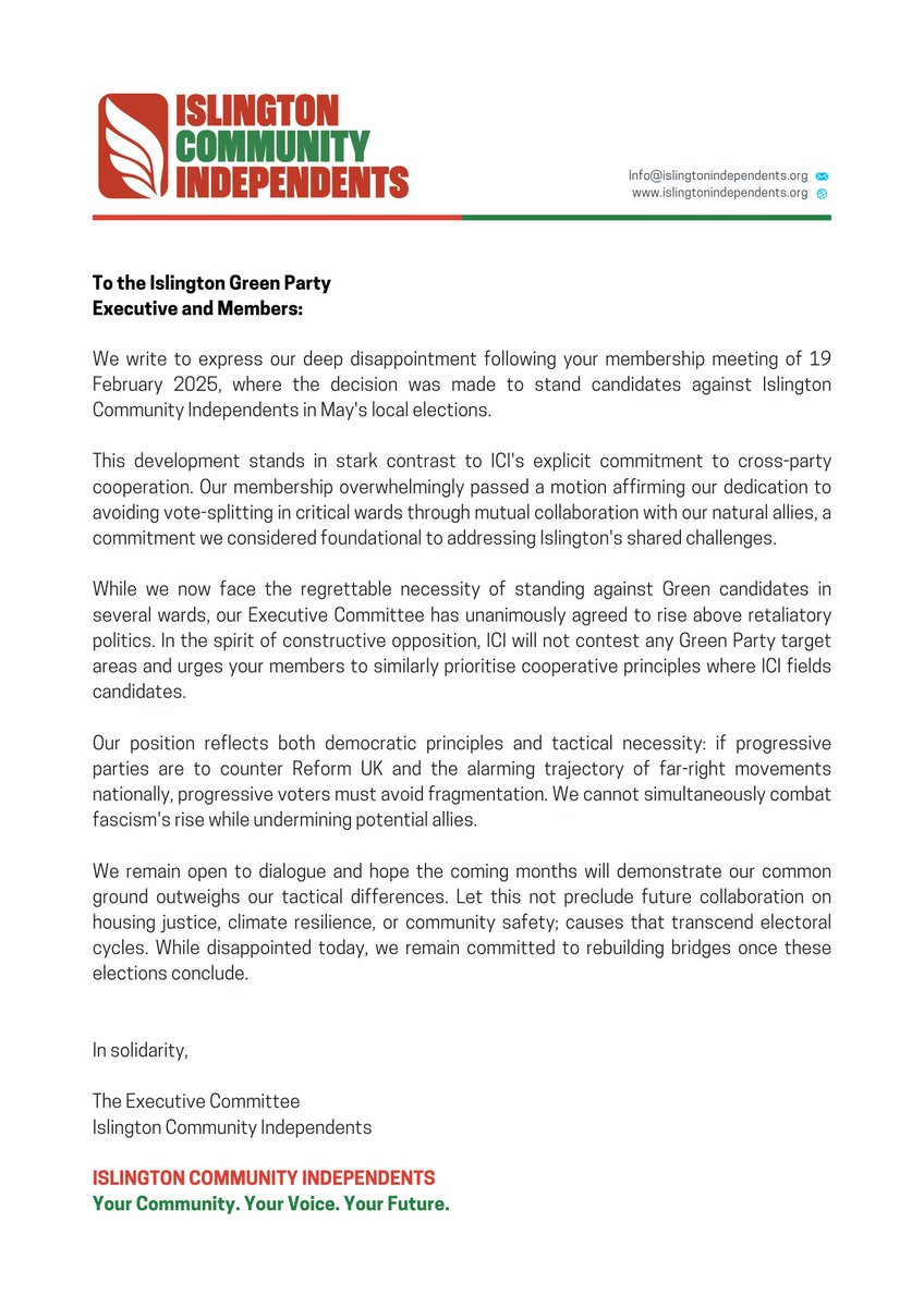 Islington Community Independents tweet media