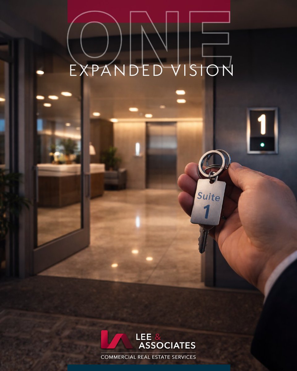 One Expanded Vision.

Tomorrow Changes the Equation.

#CommercialRealEstate #CRE #LeeAssociates