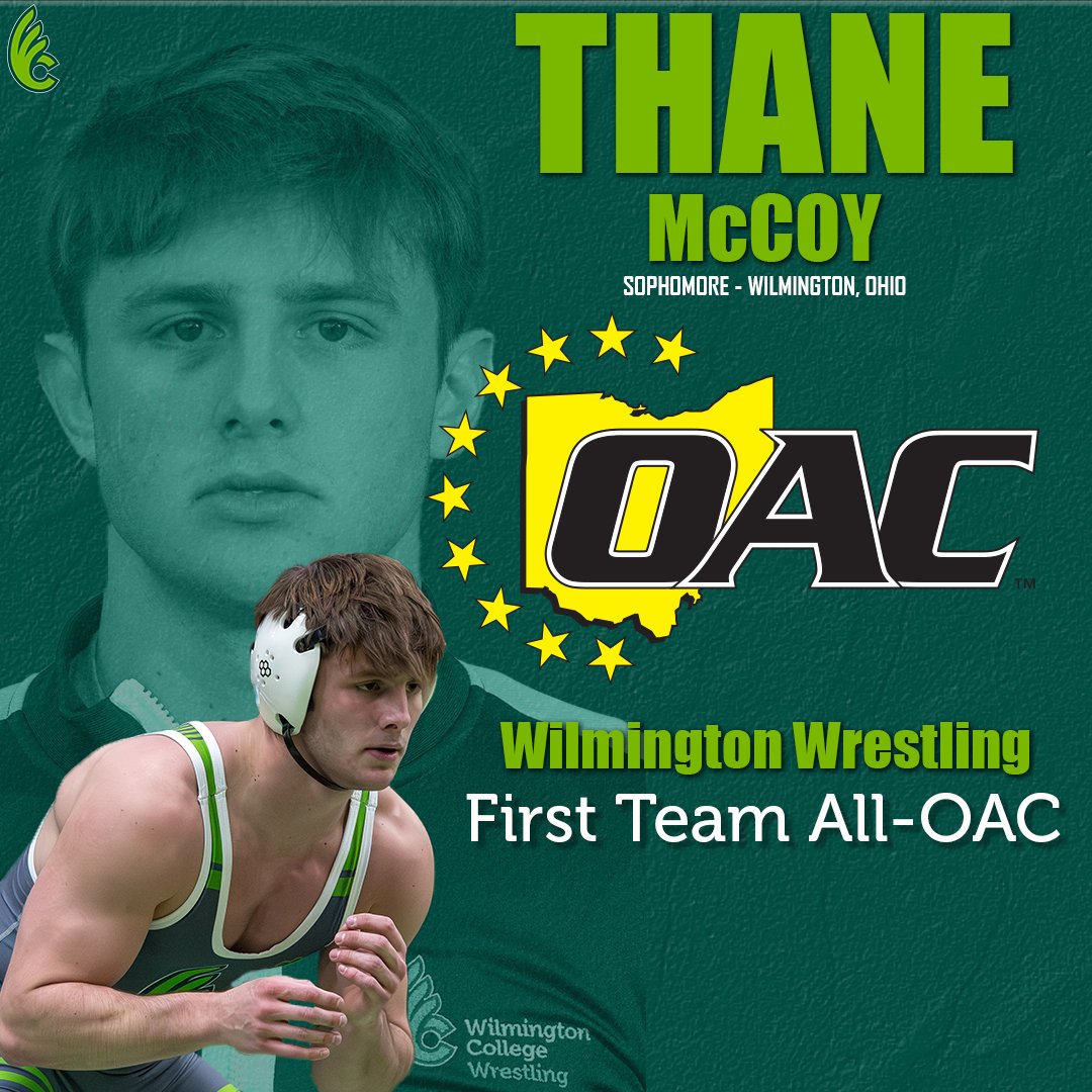 DubCQuakers's tweet photo. Thane McCoy became the first Quakers wrestler since the return of the program in 2018-19 to be named First Team All-OAC! @DubC_Wrestling #QuakersWREST #WeAreDubC #experiencewilmingtoncollege https://t.co/oRIhr1hGAP