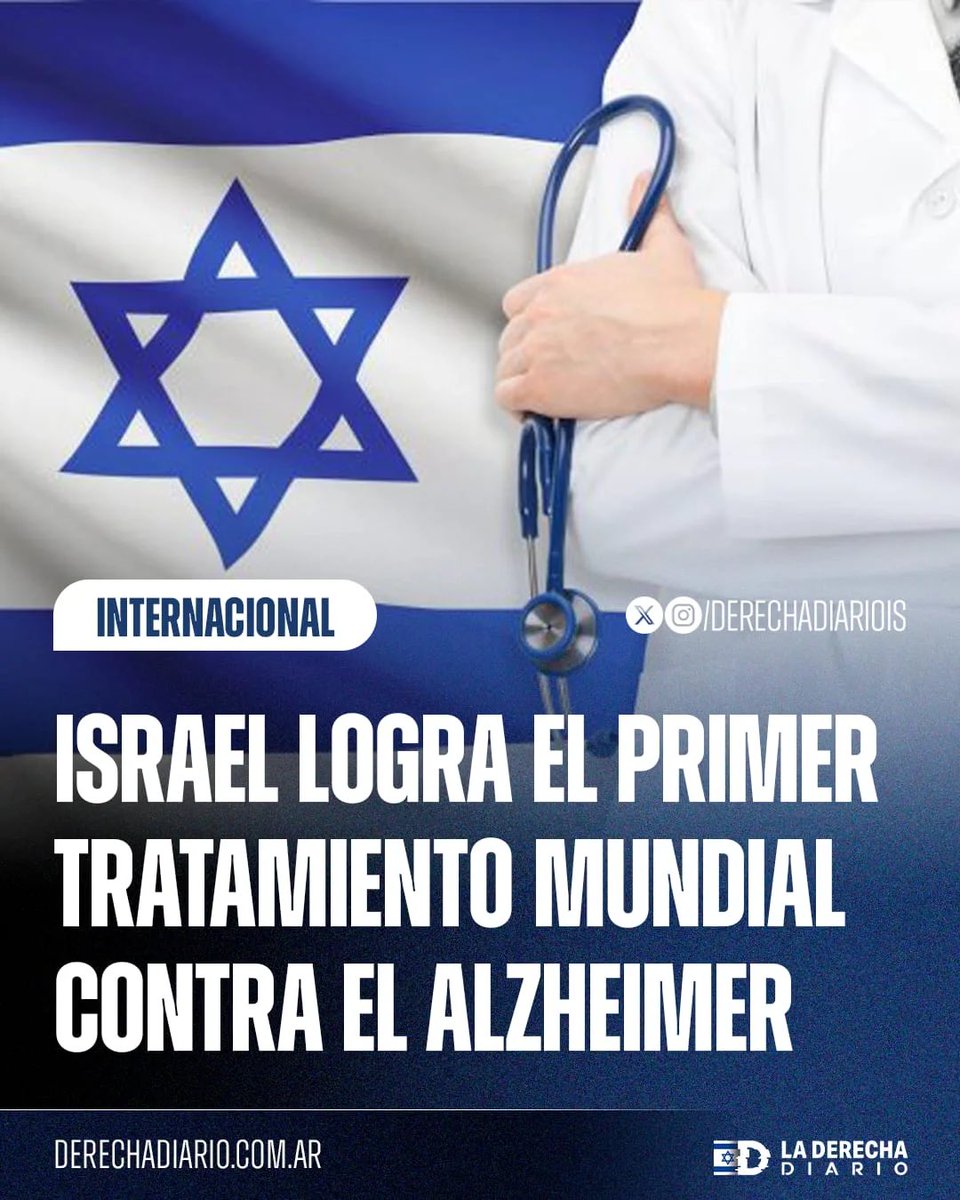 Científicos israelíes del Instituto Weizmann usaron la terapia CAR-T — empleada contra el cáncer de sangre — para combatir el Alzheimer por primera vez.

Los resultados en ratones mostraron una reducción significativa de placas amiloides e inflamación cerebral. Un paso histórico