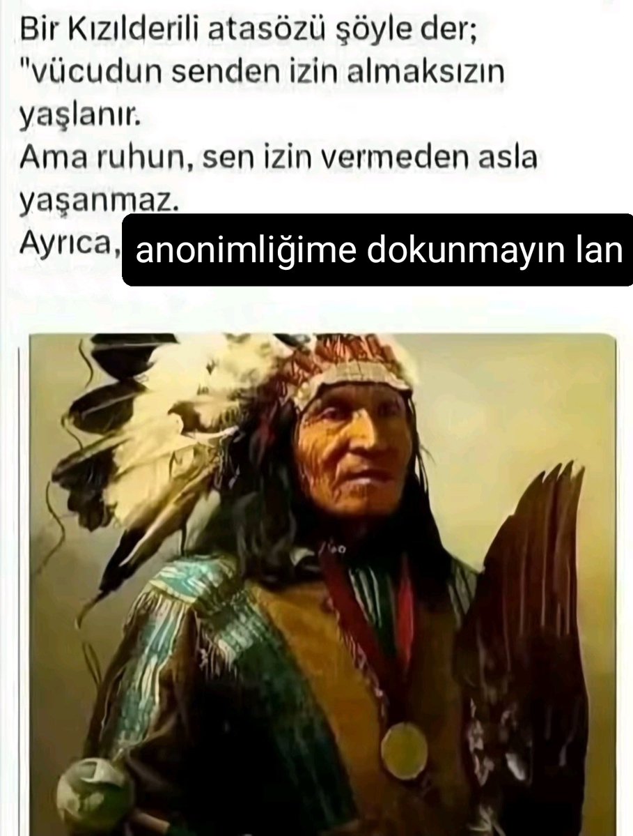 Ne güzel demiş kızılderili kardeşimiz #OyunumaDokunma #OyunsuzHayatYorumsuz