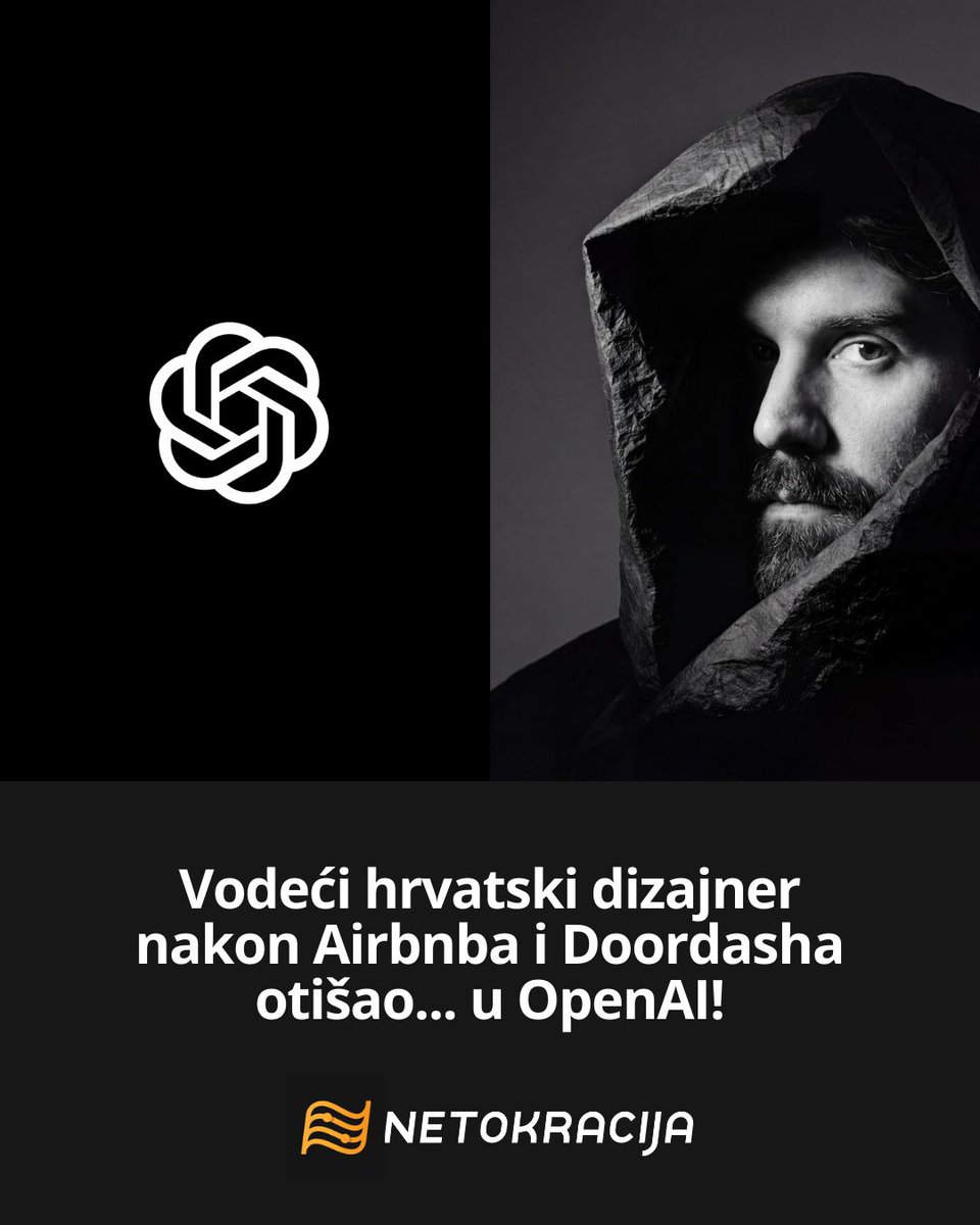 netokracija's tweet photo. Hrvatski dizajner Tin Kadoić pridružio se OpenAI-ju kao dio dizajn tima, nakon karijere u vrhu globalne tech industrije!

https://t.co/mN5BsNIjKY https://t.co/QnLA2ysqa7